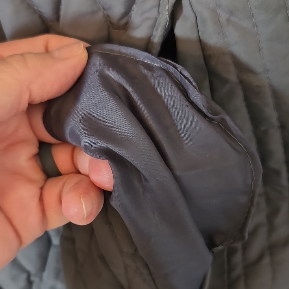Weatherproof | Gray Quilted Hooded Coat Size Large - Picture 12 of 13